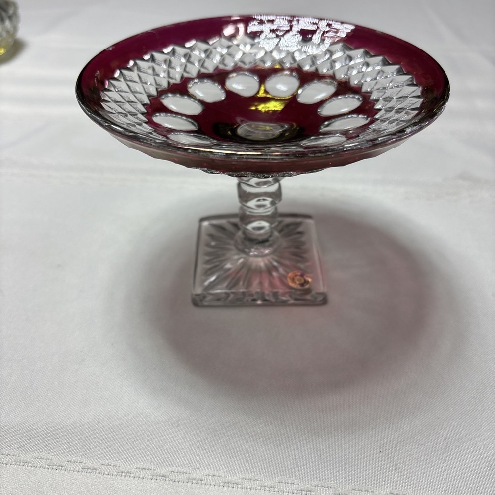 Mint Dish Compote Waterford Ruby Bowl By Westmoreland